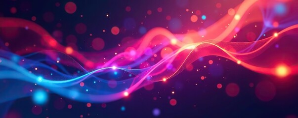 Fototapeta premium Abstract light background with vibrant colors and geometric shapes perfect for science, music, and art projects, music, abstract art