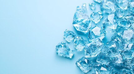 Stunning realistic photo of a pile of diamonds with aquamarine clarity showcasing their natural beauty and brilliance