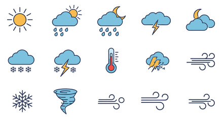 Weather Forecast and Climate Icons