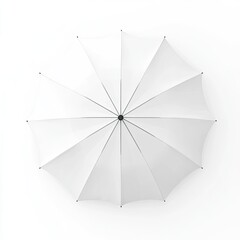 White umbrella, overhead view