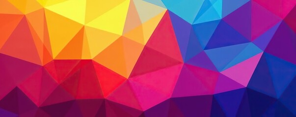 Obraz premium Abstract multicolored geometric background with vibrant rainbow colors, abstract, geometric