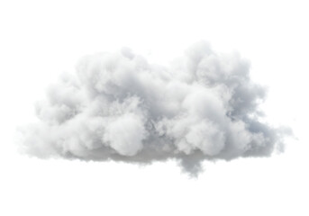 Realistic White Cloud Shape - PNG Image
