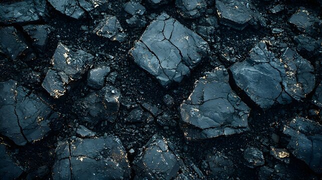 Detailed close-up of a cracked surface highlighting geological features relevant to cyanide leaching processes