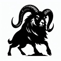 Fototapeta premium vector illustration Sheep silhouette