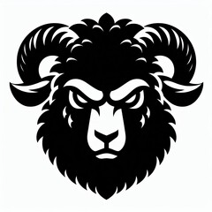 Fototapeta premium Sheep silhouette isolated on white background