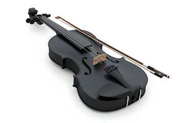 Realistic Black Violin - PNG Image