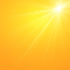 Obraz premium Abstract sunny sky. Bright and warm light.Sunny orange summer background 