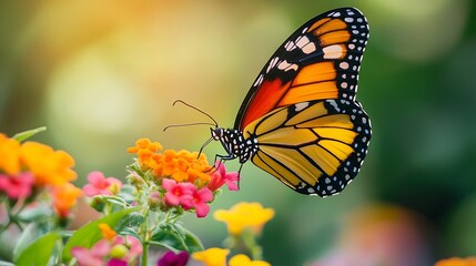 Obraz premium butterfly on flower