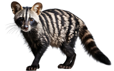 Fototapeta premium Civet Cat isolated on a empty plain background