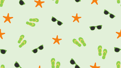 Summer seamless pattern background. Summer icon illustration pattern. Summer icon background. Perfect for fabrics, textile, wallpaper, and decor