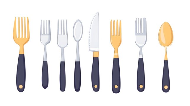 Professional Kitchen Cutlery Set for Dining Table Comprising Table Knife, Tablespoon, and Teaspoon