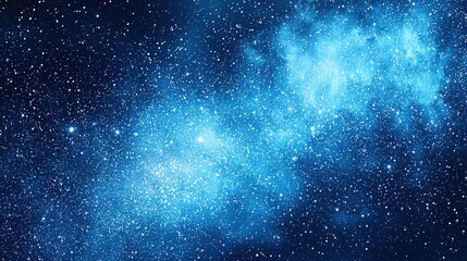 Obraz premium Captivating blue nebula filled with stars illuminating the dark vastness of outer space