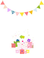 happy birthday card with gift boxes
