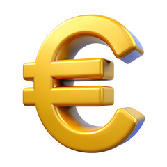 euro icon 3D illustration png euro symbol 3D render euro sign