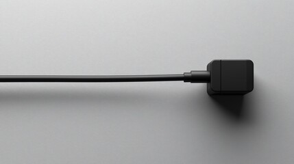 Black Power Cord on a Light Surface