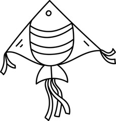 Simple Kite Doodle Art