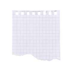 page in a cage torn from a notebook on an isolated white background