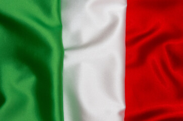 Italy Flag silk fabric background