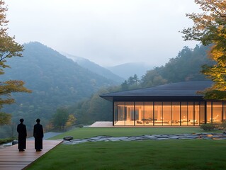 Mountaintop Pavilion: Tranquil Dawn.