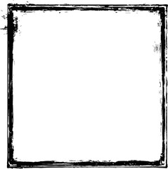 Obraz premium Black square frame with a distressed or grunge texture, surrounded by a white border and a thin gray line.