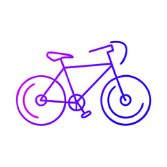 Obraz premium Bicycle icon in vibrant colors against a simple background 