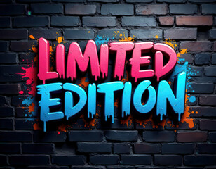 Limited edition graffiti art on brick wall design for urban posters