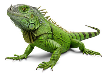 Fototapeta premium Realistic Green Iguana - PNG Image