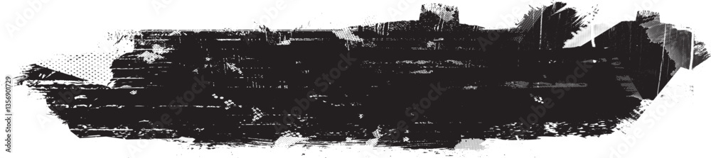 Poster Grunge textured banner with rough edges. Speckled texture. Overlay grunge texture . Simply place texture over any object to create grunge effect . Banner with scratched surface for your design. 