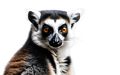 Obraz premium Lemur isolated on a empty plain background