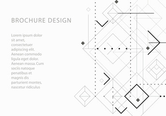 Connect digital background of dots, lines and squares. Plexus big data. Network abstract technology science background