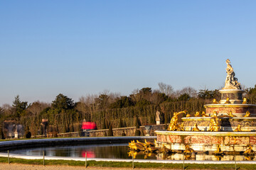 Naklejka premium view of the Latona Basin in Versailles