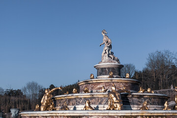 Obraz premium view of the Latona Basin in Versailles
