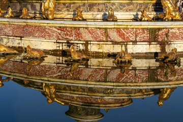 view of the Latona Basin in Versailles