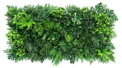 Naklejka premium Vibrant Green Tropical Plant Wall Panel