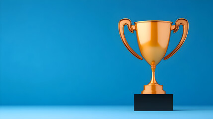 winner trophy on sky background