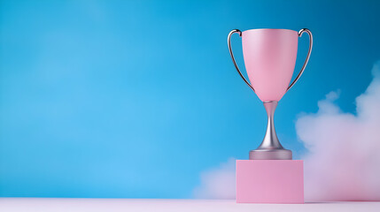 winner trophy on sky background