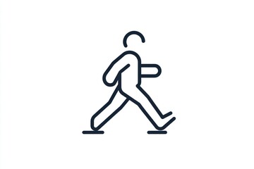 Obraz premium Walking Person Icon, Simple Design
