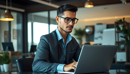 Fototapeta premium Handsome Businessman at Work