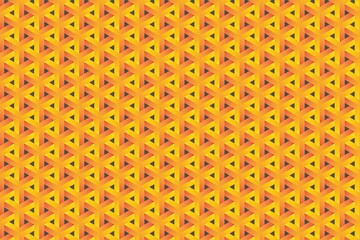 Hexagonal Geometrical Pattern Background Art Illustration Design In Yellow And Orange Colour Contrast