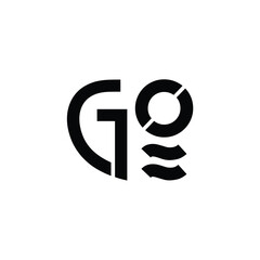 GO monogram logo design letter text name symbol monochrome logotype alphabet character simple logo