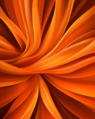 Abstract swirling orange and dark orange gradient pattern
