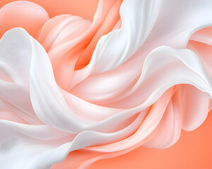 Obraz premium Abstract swirling pastel fabric waves