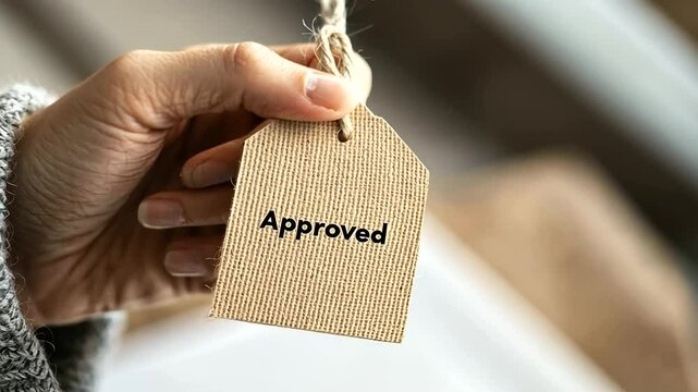 Quality Control Tag with Approved Marking