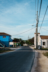downtown street view in George Town, Bahama