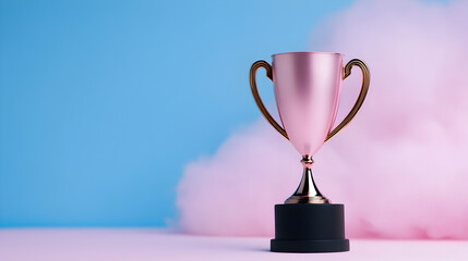 winner trophy on sky background