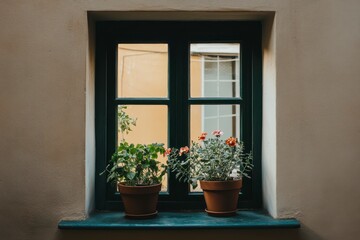 Fototapeta premium window with flowers