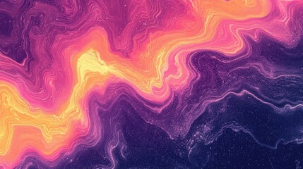 Fototapeta premium Mesmerizing cosmic swirl of vibrant pinks purples and yellows creating a dreamy abstract background with a celestial ethereal mood