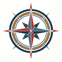 compass on white background