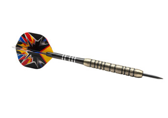 Colorful Dart Closeup isolated on transparent background