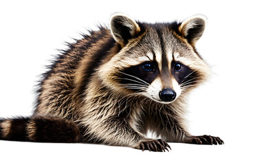 Obraz premium Raccoon isolated on a empty plain background